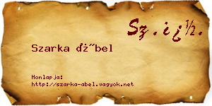 Szarka Ábel névjegykártya